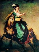 Domingos Sequeira Equestrian portrait of Carlota Joaquina of Spain oil painting on canvas